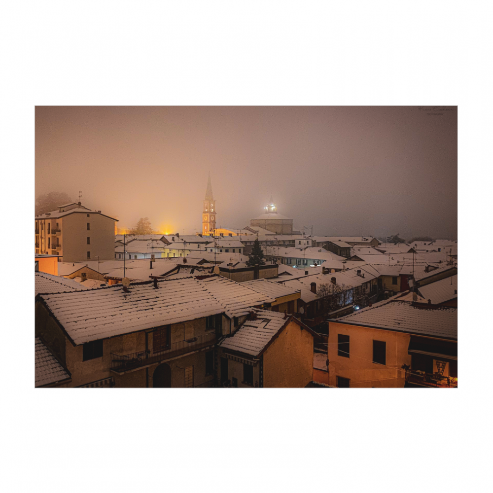 Vista sul centro di Olgiate dopo la nevicata 2