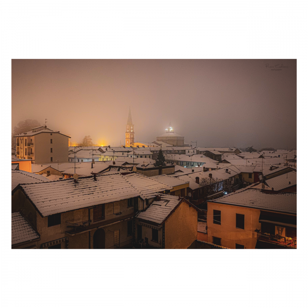 Vista sul centro di Olgiate dopo la nevicata 2