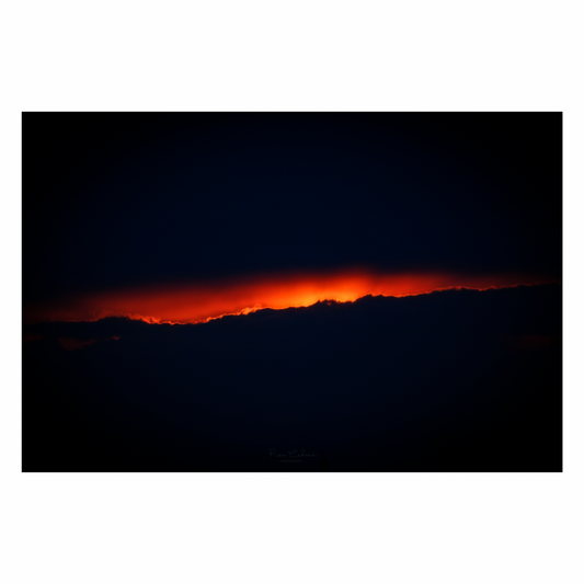 Thin sunset line on the clouds (Italian Alps)